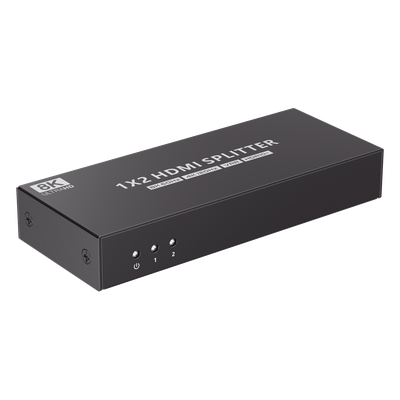 Splitter HDMI / 1×2 / HDMI 2.1 / 8K @ 60 Hz / 4K @ 120 Hz / 48 Gbps / HDR10+ / Dolby Vision / HDCP 2.3