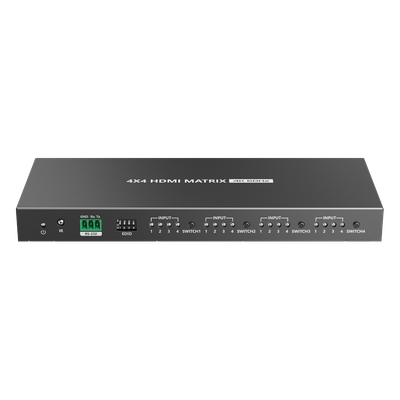Switch Matricial HDMI / 4×4 / 4K UHD 4096×2160@60Hz / HDR10 / 18 Gbps / 600 MHz / Audio 7.1 / EDID / Downscaling Automático