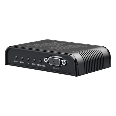 Convertidor de Video / S-Video, BNC y VGA a VGA / Resolución 1920×1200 / 6 Modos HD / Ajuste de Imagen / Fuente 5V 1A Incluida