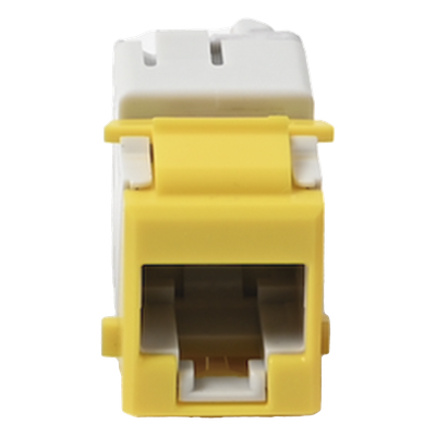 Jack Keystone Cat6 UTP / 250 MHz / Amarillo / -10 a 60°C / 22-24 AWG / T568A/B