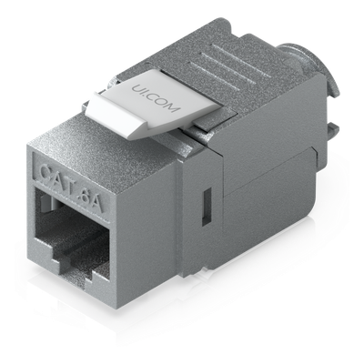Keystone Jack / Cat6A / Terminación Toolless / Snap-In / 12 Piezas / 23-26 AWG