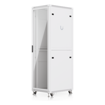 Gabinete Rack de Piso / 42U / 600 x 800 mm (23.6 x 31.5′) / Capacidad 800 kg (1,763.7 lb) / Puerta Vidrio Templado / Ventiladores Integrados