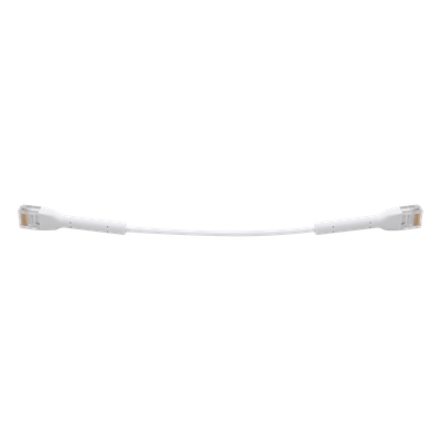 Cable Patch Ethernet Cat6 / 22 cm (0.72 ft) / Conector RJ45 Flexible / Diámetro 5.5 mm / 10 Gbps / Blanco