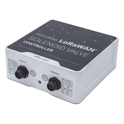 Controlador IoT LoRaWAN / 2 Salidas CC para Válvulas Solenoides / 2 Entradas por Pulsos / IP67 / 16 Eventos de Riego