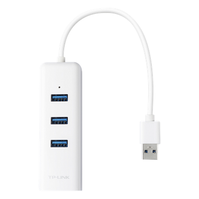 Adaptador de red / USB 3.0 a RJ45 / 3 puertos USB 3.0 / Gigabit Ethernet / 96x23x31 mm