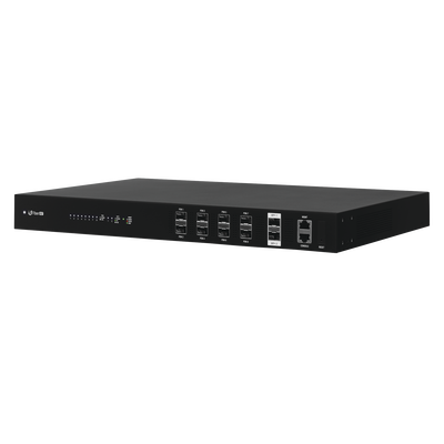 Terminal de Línea Óptica GPON / 8 Puertos SFP GPON + 2 SFP+ 10 Gbps / 1024 ONUs Concurrentes / Alcance 20 km (65,616 ft) / Triple Play / Rack 1U
