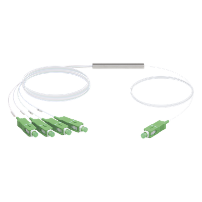 Divisor Óptico PLC / 1×4 / SC/APC / Pérdida ≤7.4 dB / GPON / Rango 1260-1650 nm / -40 a 85 °C