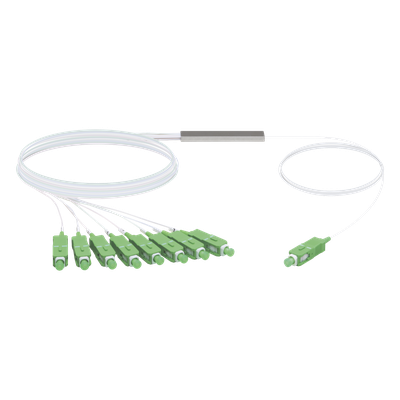 Divisor Óptico PLC / 1 x 8 / SC/APC / GPON FTTH / 1260-1650 nm / 20 km