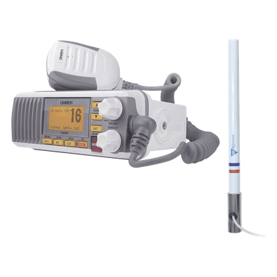 Kit de radio marina VHF / 156-163 MHz / Antena 2.4 m (7.9 ft) / 25 W / IPX4 / GPS integrado
