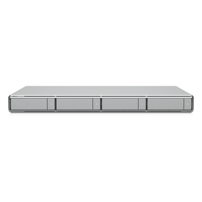 NVR Rack 1U / 4 Bahías Hot-Swap / 10G SFP+ y 2.5GbE / 30 Cámaras 4K / Edge-AI / HDMI Viewport