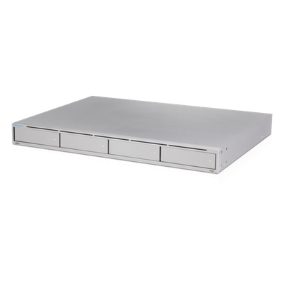 NVR Empresarial / 4 Bahías HDD 2.5/3.5 / 50 Cámaras Full HD / 15 Cámaras 4K / Puerto 10 Gbps SFP+ / RAID 1/5 Automático