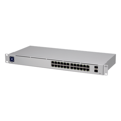 Switch Capa 2 / 24 Puertos Gigabit / 2 SFP 1G / Sin Ventiladores / Pantalla Informativa / 17.42 x 7.87 x 1.72′