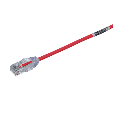 Cable de Parcheo UTP / Cat6 / 28AWG Diámetro Reducido / 0.5 m (1.64 ft) / RJ45 / Rojo