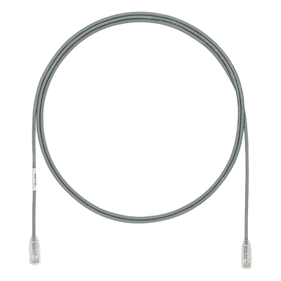 Cable de Parcheo Cat6 / 28AWG / UTP / 1.5m (4.92 pies) / Diámetro 3.8mm / CM/LSZH / Gris