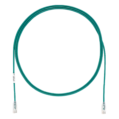 Cable de Parcheo UTP / Cat6 / 28AWG / Diámetro Reducido / 0.3 m (1 Pie) / Verde