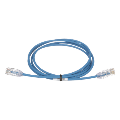 Cable de Parcheo Cat6 UTP / 28AWG Diámetro Reducido / 3.8 mm / 0.91 m (3 pies) / Azul / PoE++ / CM/LSZH