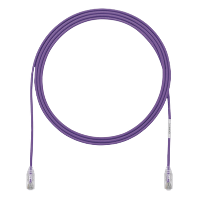 Cable de Parcheo UTP Cat6 / 28AWG Diámetro Reducido / 3.8 mm / 0.91 m (3 Pies) / Violeta / 250 MHz / PoE++