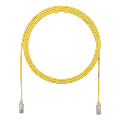 Cable de Parcheo Cat6 / UTP 28AWG / 3.8 mm Diámetro / 0.91 m (3 Pies) / Amarillo / CM-LSZH / PoE BT