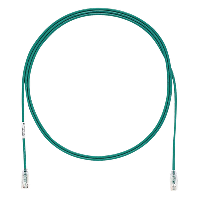 Cable de Parcheo Cat6 / UTP 28AWG / 1.52m (5 pies) / Verde / Diámetro 3.8mm / CM/LSZH