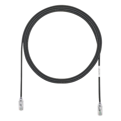 Cable de Parcheo UTP Cat6 / 28AWG Diámetro Reducido / 2.13 m (7 Pies) / Negro / CM-LSZH / PoE++