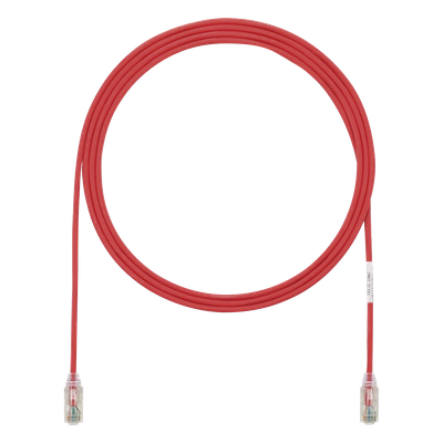 Cable de Parcheo Cat6 UTP / 28AWG Diámetro Reducido / 2.13 m (7 Pies) / LSZH-CM Doble Clasificación / PoE++ / Rojo
