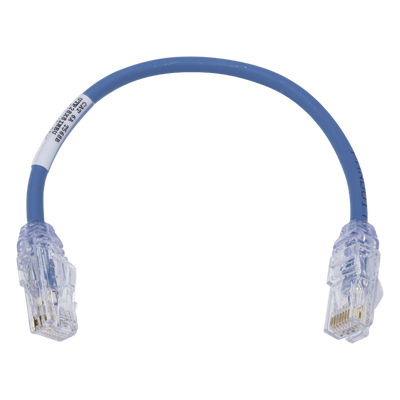 Cable de Parcheo UTP Cat6A / 28AWG / CM-LSZH / 0.3 m (1 Pie) / Azul