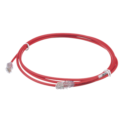 Cable de Parcheo UTP / Cat6A / 28AWG / CM-LSZH / 2.13 m (7 ft) / Rojo