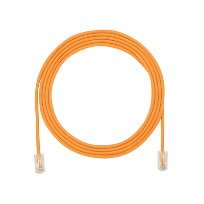 Cable de Parcheo UTP / Cat6A / 28 AWG / CM-LSZH / 0.67 pies (8 pulgadas) / Naranja