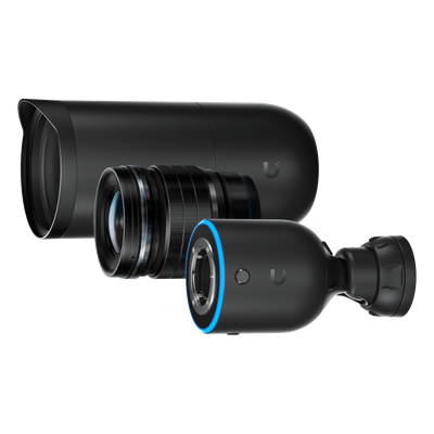 Cámara IP AI DSLR / 4K 8MP a 30 fps / Sensor CMOS 4/3″ 10MP / Lente Fijo Gran Angular 17 mm / PoE+ / IPX5 / Audio Bidireccional