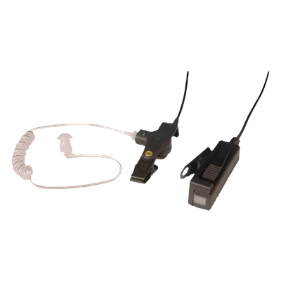 Kit Micrófono-Audífono / 2 Cables / Tubo Acústico / PTT Integrado / Compatible KENWOOD NX/TK Series