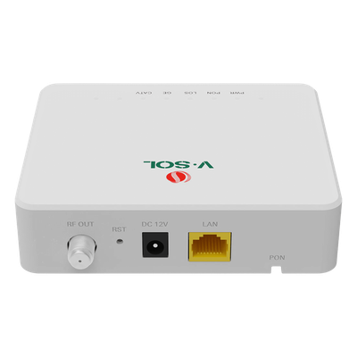 ONU Bridge / Dual GPON-EPON / 1x SC/APC PON / 1x LAN Gigabit / 1x CATV / Triple Play / 130x100x30 mm (5.1×3.9×1.2 in)