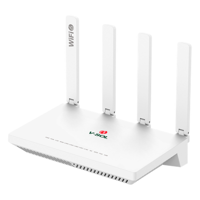 ONU xPON Wi-Fi 6 AX1500 / 4 Puertos Gigabit / Puerto PON SC/UPC / 4 Antenas 5 dBi / 18W / 10.2 × 6.2 × 1.8 in