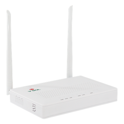 ONU Dual G/EPON / Wi-Fi 2.4 GHz / 4 Puertos LAN Gigabit / 2 Antenas 5 dBi / Gestión Remota / Consumo 10W