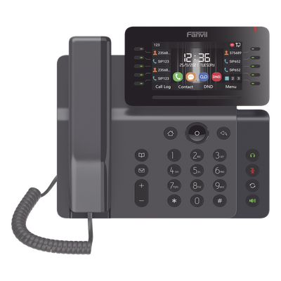 Teléfono IP Empresarial / 20 Líneas SIP / Pantalla 4.3″ Ajustable / Wi-Fi 2.4/5 GHz / Bluetooth 5.0 / Puertos Gigabit / PoE