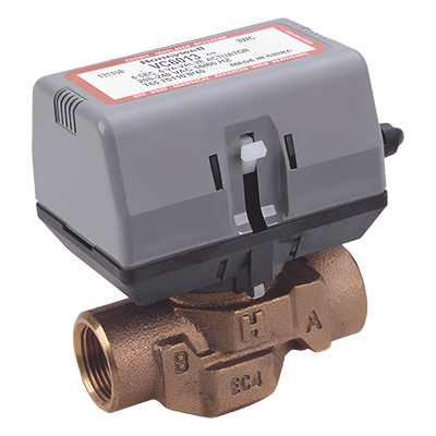 Válvula Motorizada de 2 Vías / Actuador Integrado / Conexión BSPT 3/4″ / Control On/Off / 100-130 VCA / Flujo Bidireccional