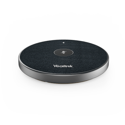 Micrófono Inalámbrico de Mesa / Captación 360° / Alcance 6 m (19.7 ft) / Arreglo de 3 Micrófonos / Wi-Fi Cifrado / Base de Carga Incluida