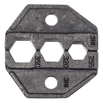 Matriz Ponchadora / Conectores F / RG59 y RG6 / Engarce Hexagonal Triple / 0.255» × 0.320» × 0.350» / 64 g