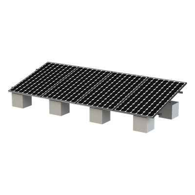 Kit de Montaje Fotovoltaico / 4 Módulos 30-35 mm / Riel No.8 / Viento 136 km/h (84.5 mph) / Inclinación 20° a 45° / Longitud 5400 mm (17.7 ft)