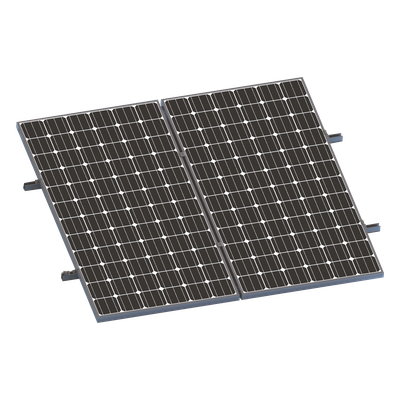 Kit de Minirieles para Panel Solar / Arreglo 1×2 / Aluminio Anodizado / Módulos 35 mm / Instalación en Lámina