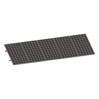 Kit de Minirieles para Panel Solar / Arreglo 1×5 / Módulos 35 mm / Fijación en Lámina
