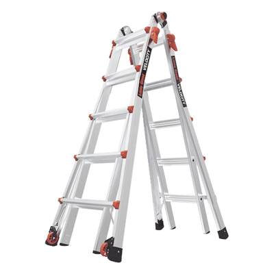 Escalera Multi-Posiciones / 6.7 m (22′) / 136 kg (300 lbs) / Aluminio Aeroespacial / Suelos Inclinados