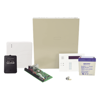 Panel híbrido intrusión / Comunicador IP 7847i / 8 zonas cableadas, ampliable a 48 / Teclado 6160RF / 254 eventos