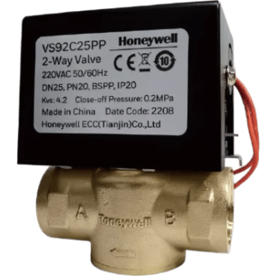 Válvula de Control Eléctrica / 2 Vías Tipo Bola / DN20 (3/4″) / BSPP / 220 V CA / Sin Retorno por Resorte / Kvs 7.0 / PN20