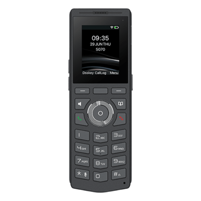 Teléfono IP Wi-Fi Portátil / Pantalla 2.0″ 240×320 / Dual Band 2.4/5 GHz / Bluetooth 5.0 / Batería 1900 mAh / Resistencia Caídas 1.8 m (5.9 ft)