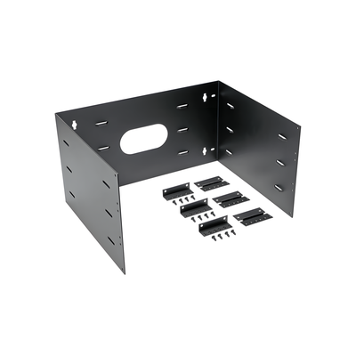 Rack Abierto de Pared con Bisagras / 6 UR / 19 in / Profundidad 401 mm (15.8 in) / Carga 60 lb (27.21 kg) / Acero Negro