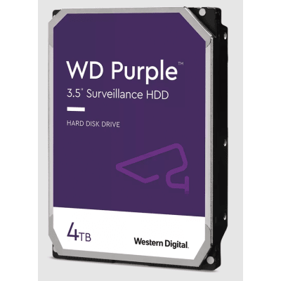 Disco Duro Surveillance / 4 TB / SATA 6 Gb/s / 3.5″ / AllFrame / 180 TB Workload Anual / 64 Cámaras HD / 16 Bays
