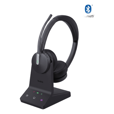 Auriculares Inalámbricos UC / DECT y Bluetooth 5.2 Simultáneos / Triple Conexión / 32 Horas de Conversación / Cancelación de Ruido con 3 Micrófonos