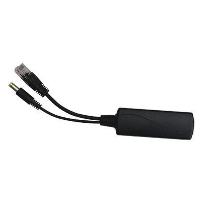 Splitter PoE / Entrada 802.3af/at 30W / Salida 12 Vcc 2A / Puerto 10/100 Mbps / Protección 6 kV / -40 a 80°C