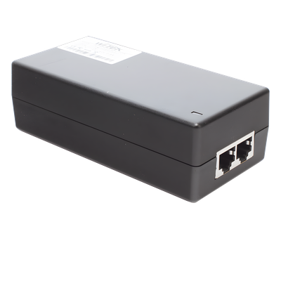Inyector PoE / Hi-PoE 60 W / Gigabit 2 Gbps / 2 Puertos / Alcance 100 m (328 ft) / Interior / Plug and Play