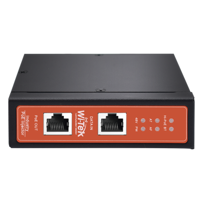 Inyector PoE Industrial / Entrada 12-57 VDC / Salida PoE++ 90W / Gigabit Ethernet / Riel DIN / Sin Ventilador